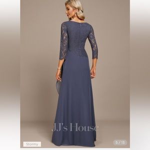 JJs House | Dresses | Aline Scoop Floorlength Chiffon Lace Evening ...